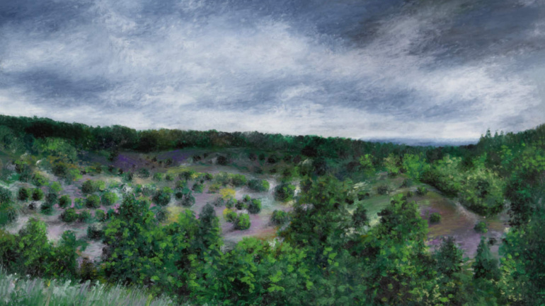 Oil pastel "Lüneburger Heide / 20" by Arup J. Paul