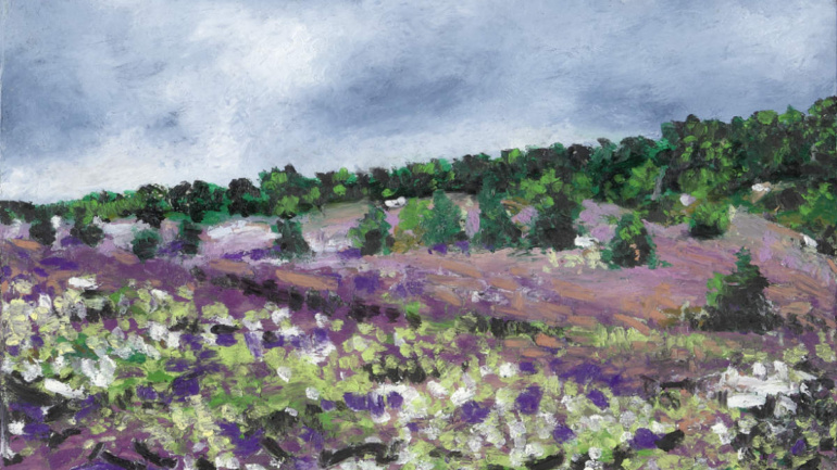 Oil pastel "Lüneburger Heide / 12" by Arup J. Paul