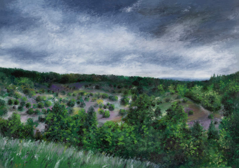 Oil pastel "Lüneburger Heide / 20" by Arup J. Paul