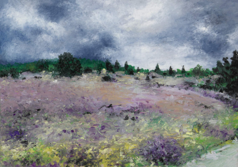 Oil pastel "Lüneburger Heide / 19" by Arup J. Paul