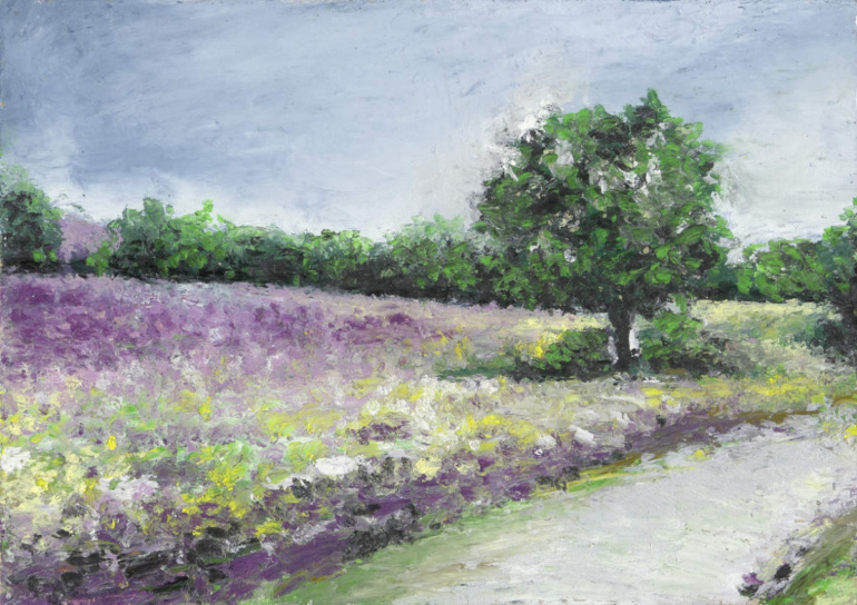 Oil pastel "Lüneburger Heide / 06" by Arup J. Paul