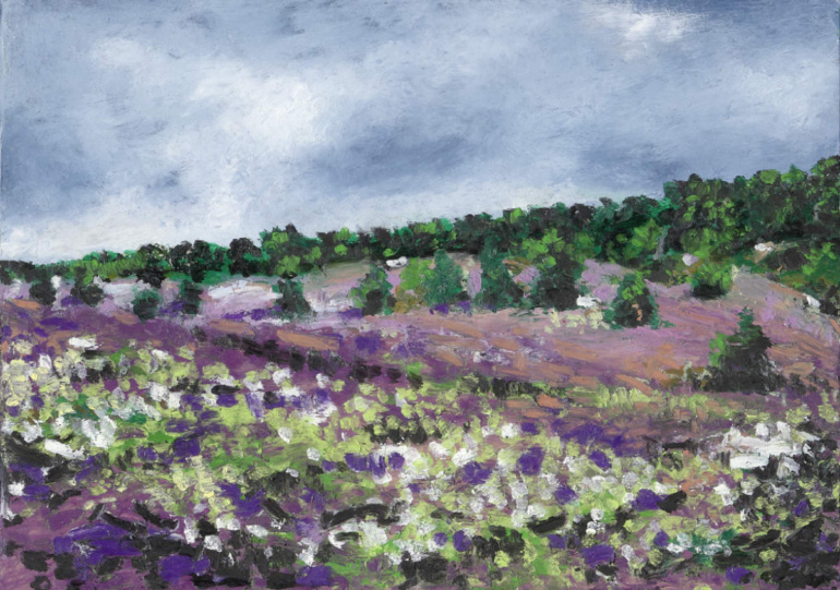 Oil pastel "Lüneburger Heide / 12" by Arup J. Paul